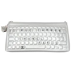 Retro Chanel‎ Silver Keyboard Clutch 31 Rue Cambon Robot Bag Rare 2016–2017